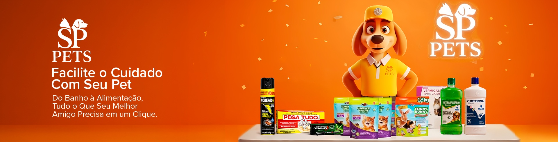 SP PETS — Facilite o cuidado com seu pet. Do banho à alimentação, tudo o que seu melhor amigo precisa em um clique.